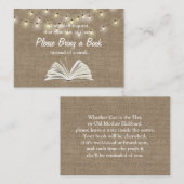 Carte D'accompagnement Éclairages à chaînes Apportez un Baby shower de li (Devant / Derrière)