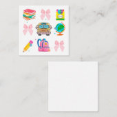 Carte D'accompagnement École Coquette, Retour À L'École Chemises, Coq Ens (Devant / Derrière)