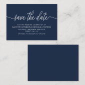 Carte D'accompagnement Économies simples de manuscrit la date (Devant / Derrière)