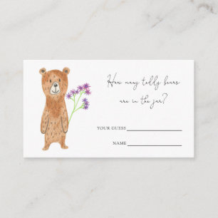 Carte D'accompagnement Écoutez combien de nounours sont dans le bocal