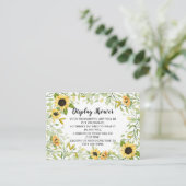 Carte D'accompagnement Écran cadeau Baby shower Sunflower d'automne (Debout devant)