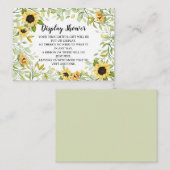 Carte D'accompagnement Écran cadeau Baby shower Sunflower d'automne (Devant / Derrière)