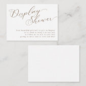 Carte D'accompagnement Écran de Fête des mariées moderne à script Brown (Devant / Derrière)