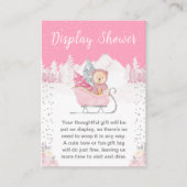 Carte D'accompagnement Écran de suspension rose Ours d'hiver Douche (Devant)