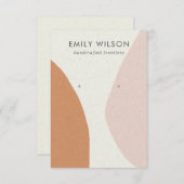 Carte D'accompagnement Écran d'oreille Abstrait moderne rouille (Devant / Derrière)