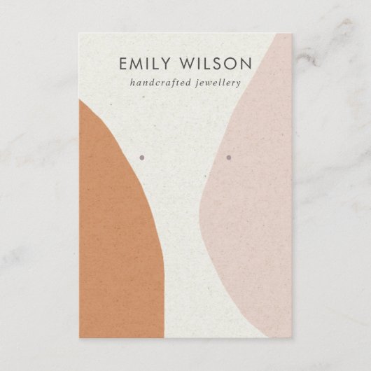 Carte D'accompagnement Écran d'oreille Abstrait moderne rouille (Devant)