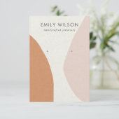 Carte D'accompagnement Écran d'oreille Abstrait moderne rouille (Debout devant)