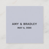 Carte D'accompagnement Écriture décontractée Mariage Merci Dusty Blue (Dos)