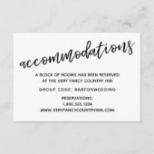 Carte D'accompagnement Écriture Décontractée moderne Hébergements Mariage (Devant)