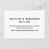 Carte D'accompagnement Écriture Décontractée moderne Hébergements Mariage (Dos)