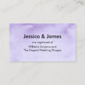 Carte D'accompagnement Écriture décontractée Purple Aquarelle Registre Ca (Dos)