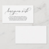 Carte D'accompagnement Écriture d'encre noire à la main moderne, Chant de (Devant / Derrière)