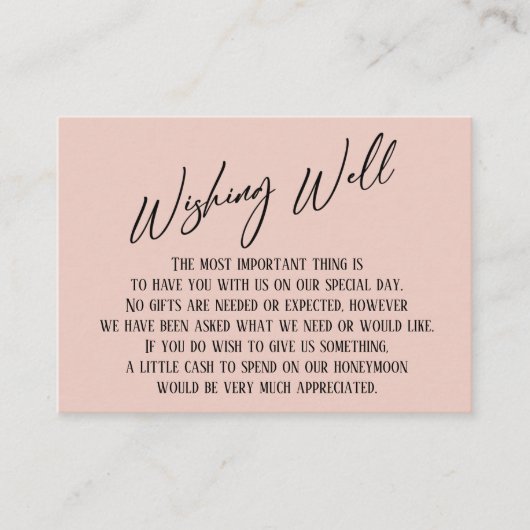 Carte D'accompagnement Ecriture Manuelle Moderne Simple Rose Bleu (Devant)