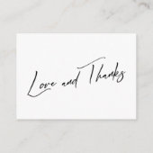 Carte D'accompagnement Ecriture manuscrite bien moderne Mariage simple (Dos)
