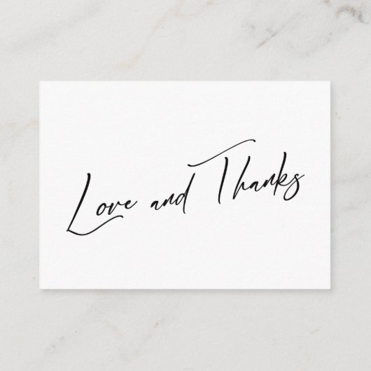 Carte D'accompagnement Ecriture manuscrite bien moderne Mariage simple (Dos)