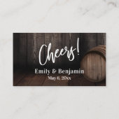 Carte D'accompagnement Écriture manuscrite Billet de boisson en fût de bo (Dos)