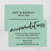 Carte D'accompagnement Écriture manuscrite décontractée Hébergements Mari (Devant / Derrière)