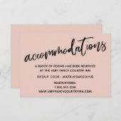 Carte D'accompagnement Écriture manuscrite décontractée Mariage Hébergeme (Devant / Derrière)