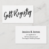 Carte D'accompagnement Écriture manuscrite décontractée Registre cadeau n (Devant / Derrière)