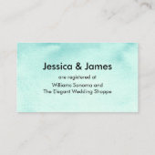 Carte D'accompagnement Écriture manuscrite décontractée Registre Turquois (Dos)