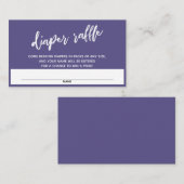 Carte D'accompagnement Écriture manuscrite Dusty Purple Diaper Ticket (Devant / Derrière)