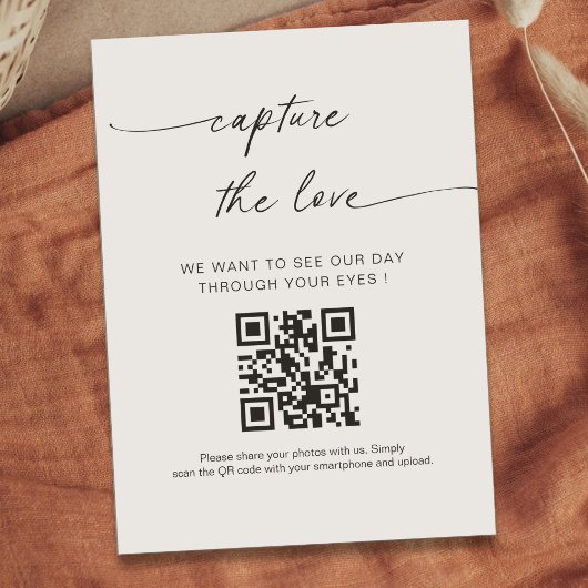 Carte D'accompagnement Écriture manuscrite moderne Capture Le code QR d'a