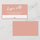 Carte D'accompagnement Écriture manuscrite moderne Coral Rose Diaper Bill (Devant / Derrière)