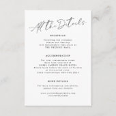 Carte D'accompagnement Écriture manuscrite moderne détails du mariage inv (Devant)