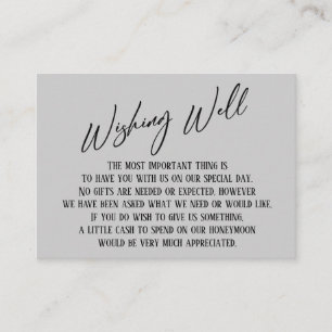 Carte D'accompagnement Ecriture manuscrite moderne et agréable Gris clair