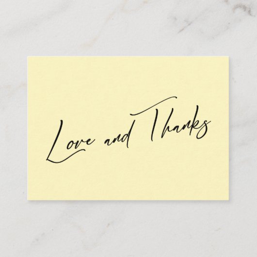 Carte D'accompagnement Ecriture manuscrite moderne et agréable Simple Jau (Dos)