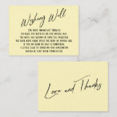 Carte D'accompagnement Ecriture manuscrite moderne et agréable Simple Jau (Devant / Derrière)