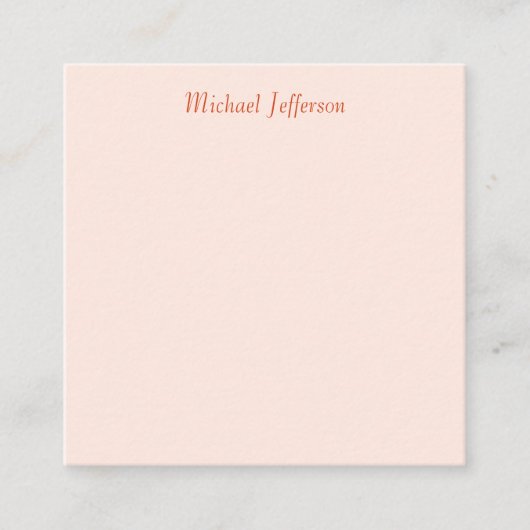 Carte D'accompagnement Écriture manuscrite Nom du script Élégant plat (Devant)