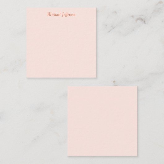 Carte D'accompagnement Écriture manuscrite Nom du script Élégant plat (Devant / Derrière)