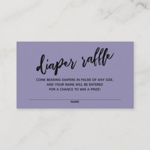 Carte D'accompagnement Écriture manuscrite Raffin Ticket Dusty Purple