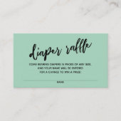 Carte D'accompagnement Écriture manuscrite Raffle Billet Vert clair (Devant)