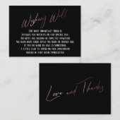 Carte D'accompagnement Ecriture manuscrite Rose bien moderne (Devant / Derrière)