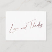 Carte D'accompagnement Ecriture manuscrite Rose bien moderne (Dos)