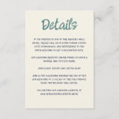 Carte D'accompagnement Écriture manuscrite Script Quirky Green Blue Retro (Devant)