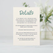 Carte D'accompagnement Écriture manuscrite Script Quirky Green Blue Retro (Debout devant)