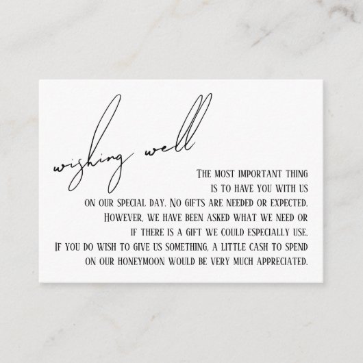 Carte D'accompagnement Ecriture mince et bien moderne blanc (Devant)