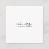 Carte D'accompagnement Écriture moderne à la mode Simple Noir & Blanc (Devant)