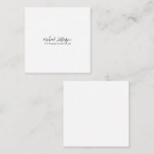 Carte D'accompagnement Écriture moderne à la mode Simple Noir & Blanc (Devant / Derrière)