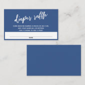 Carte D'accompagnement Écriture moderne Bleu Déchets Billet (Devant / Derrière)