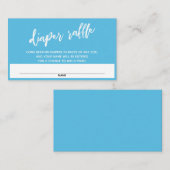 Carte D'accompagnement Écriture moderne Bleu Déchets Billet (Devant / Derrière)