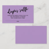 Carte D'accompagnement Écriture Moderne Refroidisseur Billet Violet (Devant / Derrière)