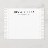 Carte D'accompagnement Ecru Boho Boudcloth Bordure Couple's papeterie (Devant)