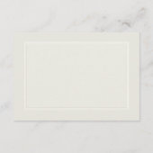 Carte D'accompagnement Ecru Dreams Mariage d'accueil traditionnel (Dos)