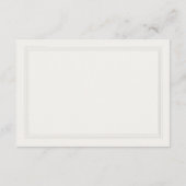 Carte D'accompagnement Ecru Triple Frame Formal Classic Wedding Reception (Dos)