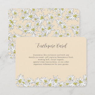Carte D'accompagnement Edelweiss Champagne Réception de Mariage Fleur Sau