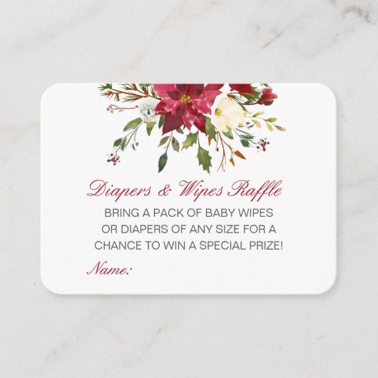 Carte D'accompagnement Editable Diapers Wipes Raffle Baby Shower Inserts (Devant)